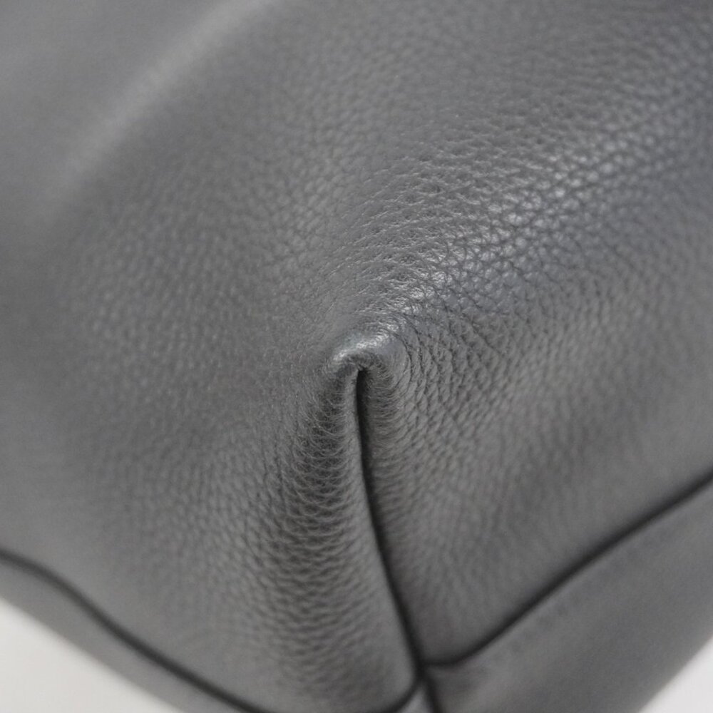 PRADA Black Leather Tote Bag with Gold Hardware - Picture 6 of 11